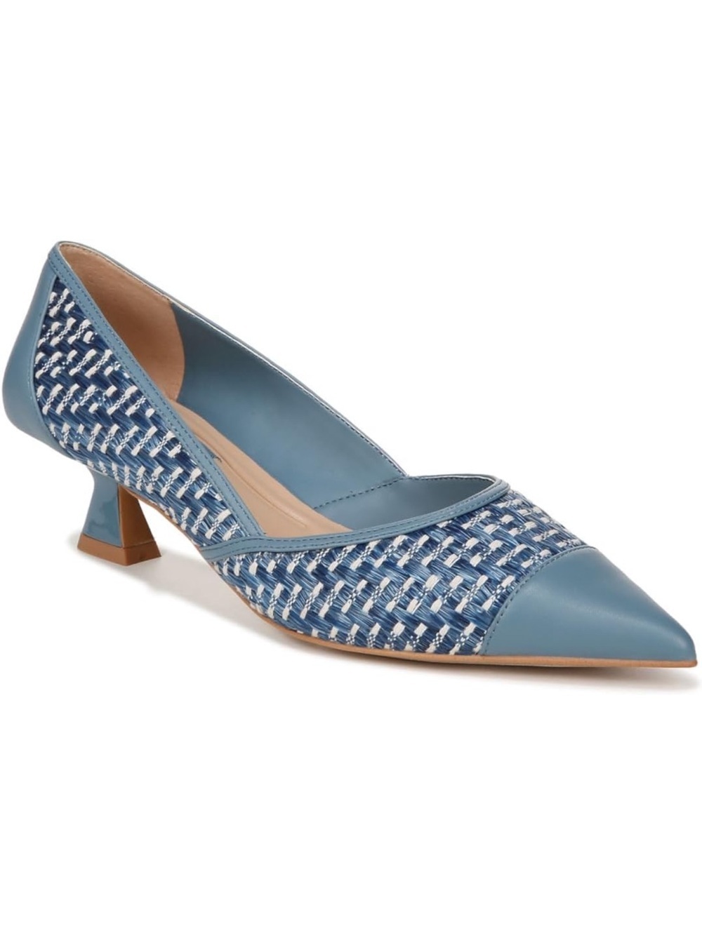 Franco Sarto Blue Milti Darcy Pointed Toe Kitten
Heel Pump NWT